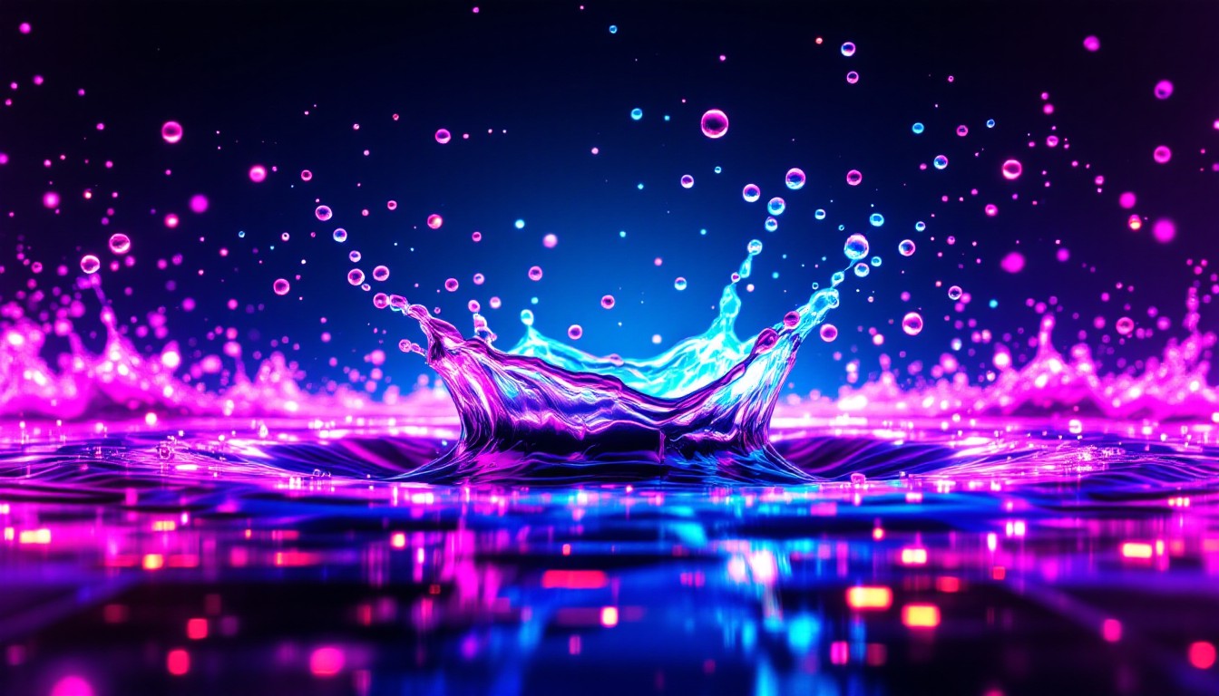 Free Neon Liquid Splash Image - Splash, Neon, Cyberpunk | Download at ...