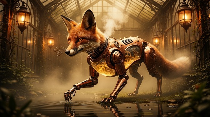 Free Steampunk Clockwork Fox Image - Steampunk, Mechanical, Fox ...