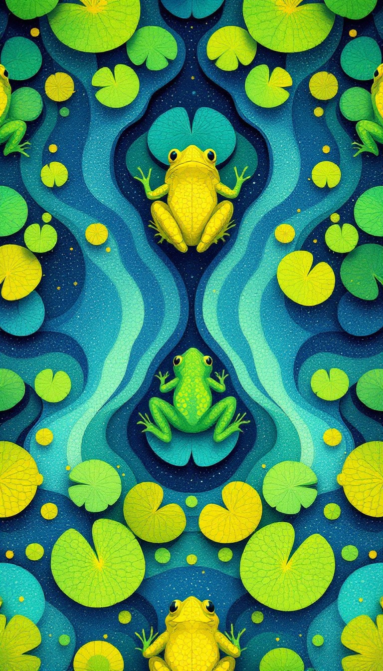 Free Symmetrical Frog Symphony Image - Frogs, Amphibians, Symmetrical ...