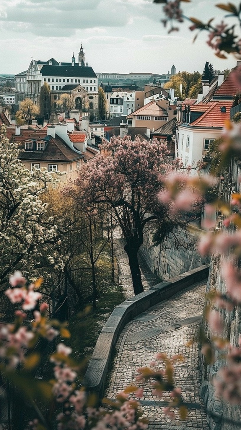 Free Blossoming Urban Spring Image - Spring, Cityscape, Cherry Blossoms ...