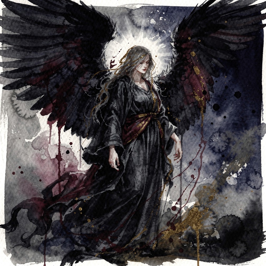 Free Dark Angel Rising Image - Angel, Watercolor, Wings | Download at ...