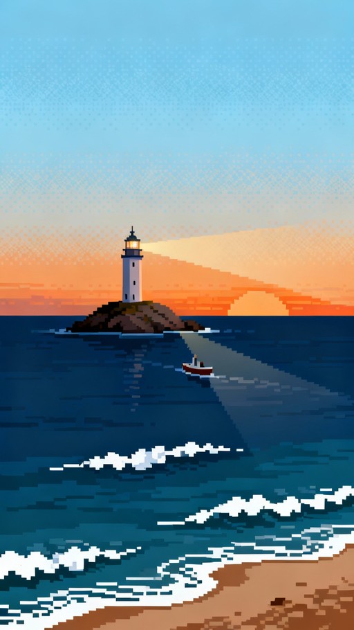 Free Pixel Art Beacon Image - Lighthouse, Beacon, Pixel | Download at ...