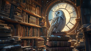 Free Owl Moonlit Library Image - Owl, Moonlight, Library | Download at ...