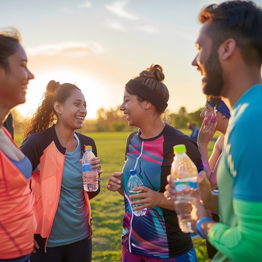 Free Runners Enjoying Sunset Image - Running, Fitness, Hydration ...
