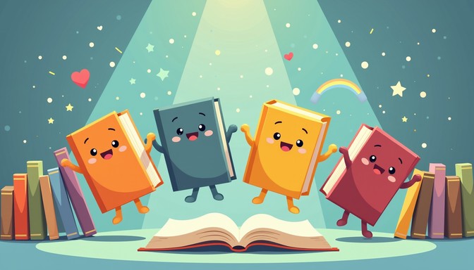 Books In Animation Free Joyful Book Bridge Image - Books, Animation, Whimsical | Download ...