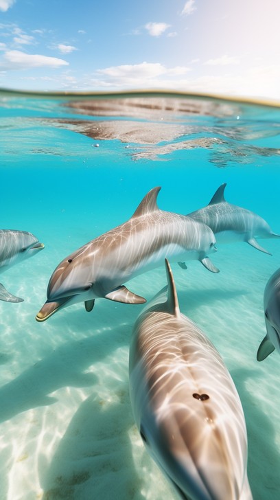 Middle Dolphin Free Underwater Dolphin Encounter Image - Dolphins, Underwater, Kelp ...
