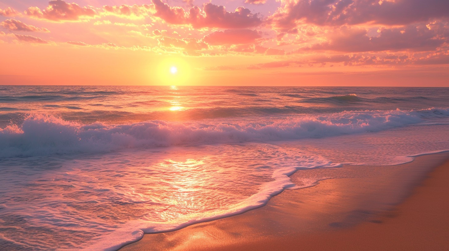 Free Sunset Beach Serenity Image - Sunset, Beach, Ocean | Download at ...