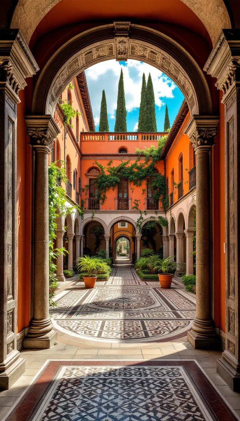Free Mediterranean Archway Paradise Image - Arch, Courtyard ...