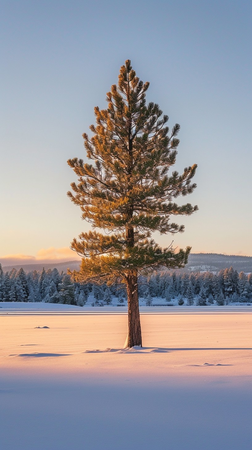 Free Solitary Pine Tree Image - Winter, Pine, Sunset | Download at ...