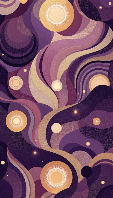 Free Purple Cosmic Waves Image - Purple, Gold, Waves | Download at ...