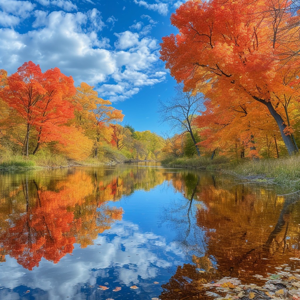Free Autumn Reflections Serenity Image - Autumn, Reflections, Serene ...