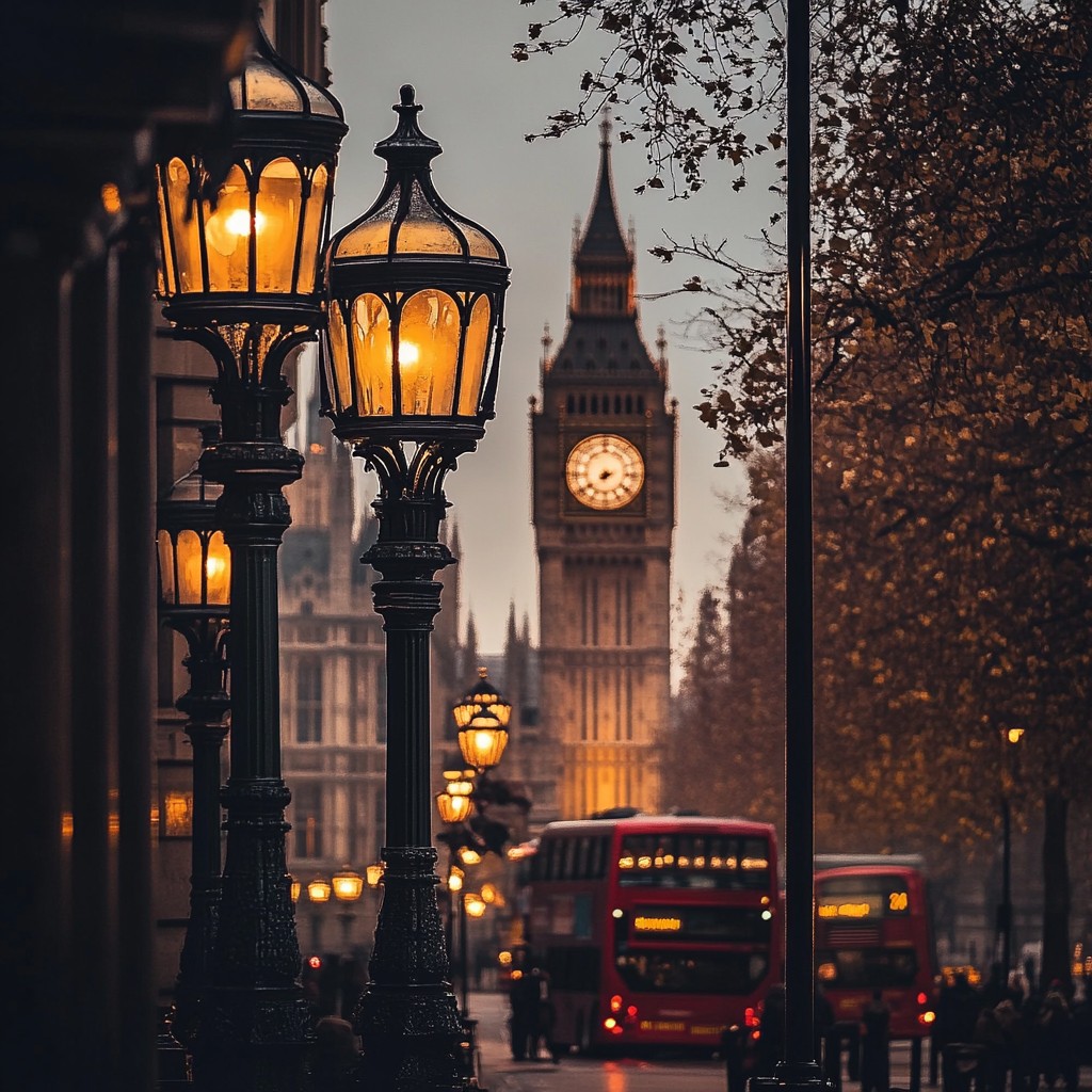 Free Iconic London Evening Image - London, Evening, Street Lamps ...