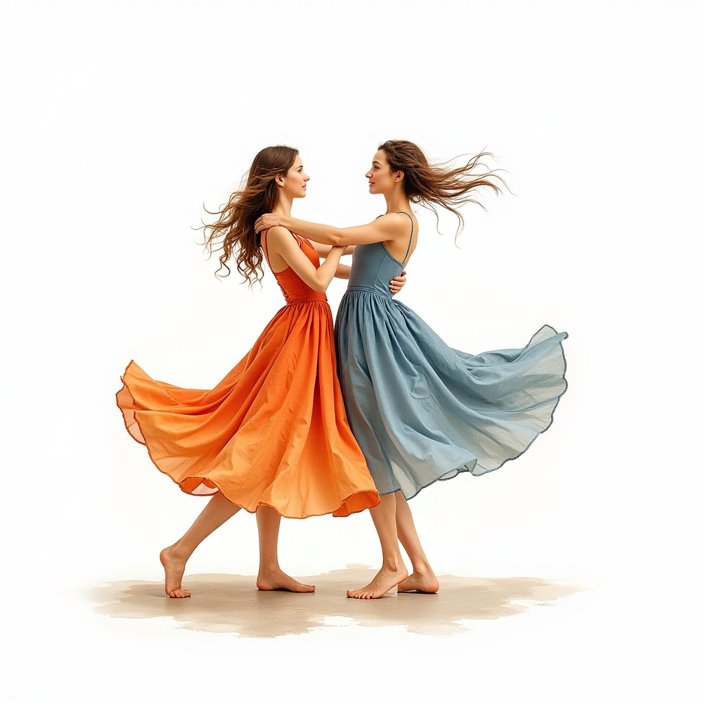 Free Dancing in Color Image - Watercolor, Dancers, Movement | Download ...