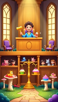 Free Playful Justice Court Image - Courtroom, Whimsical, Children ...