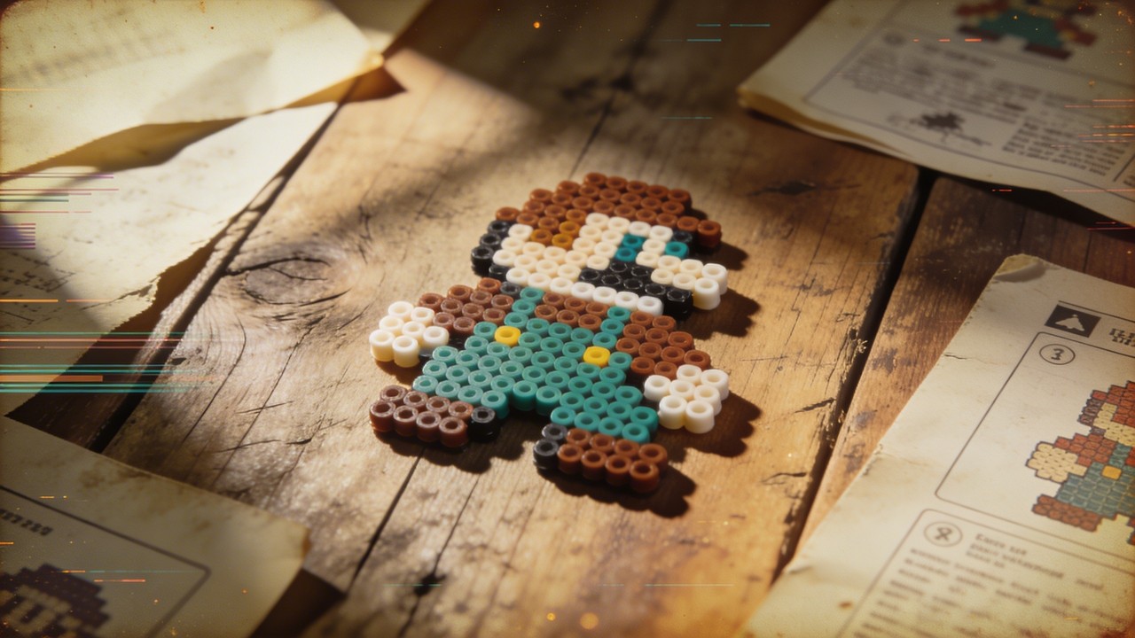 Free Retro Pixel Craft Image - Beads, Mosaic, Pixel | Download at StockCake