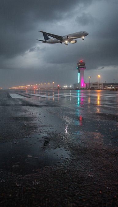 Free Plane Landing Rain Image - Airplane, Runway, Rain | Download at ...