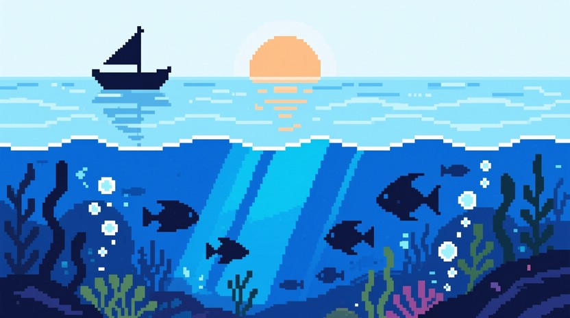 Free Underwater Pixel Paradise Image - Pixel, Ocean, Underwater ...
