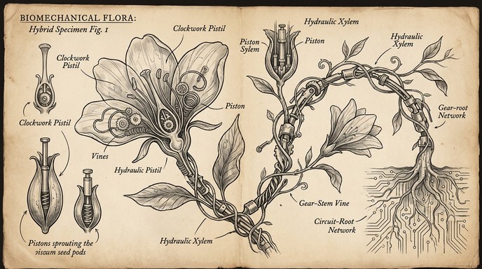 Free Mechanical Flora Design Image - Biomechanical, Botanical ...