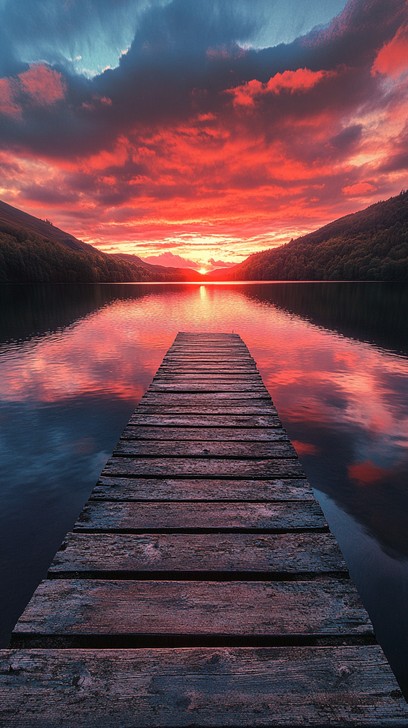 Free Sunset Lake Dock Image - Sunset, Lake, Dock | Download at StockCake