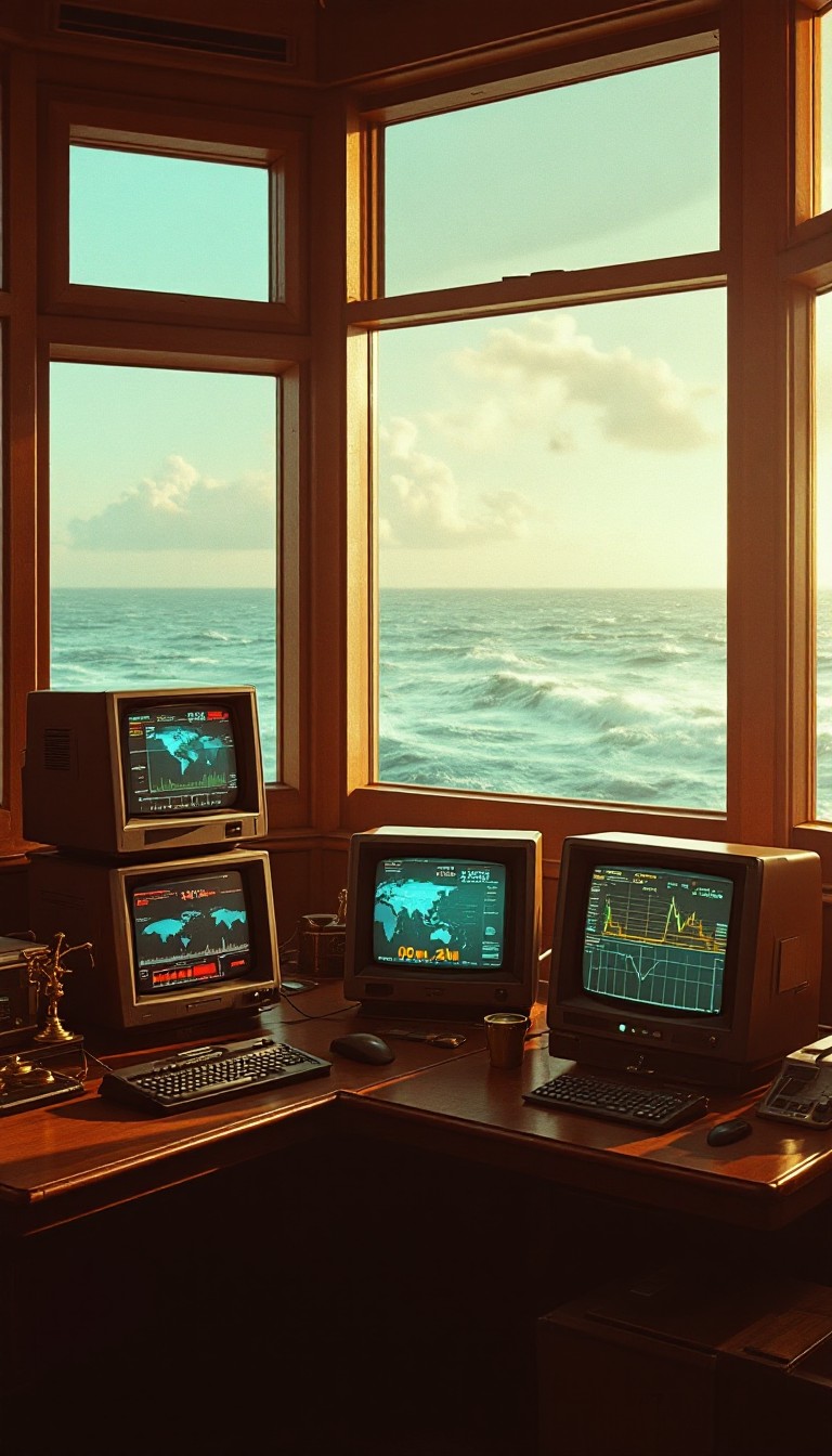 Free Ocean Command Center Image - Vintage, Maritime, Monitors ...
