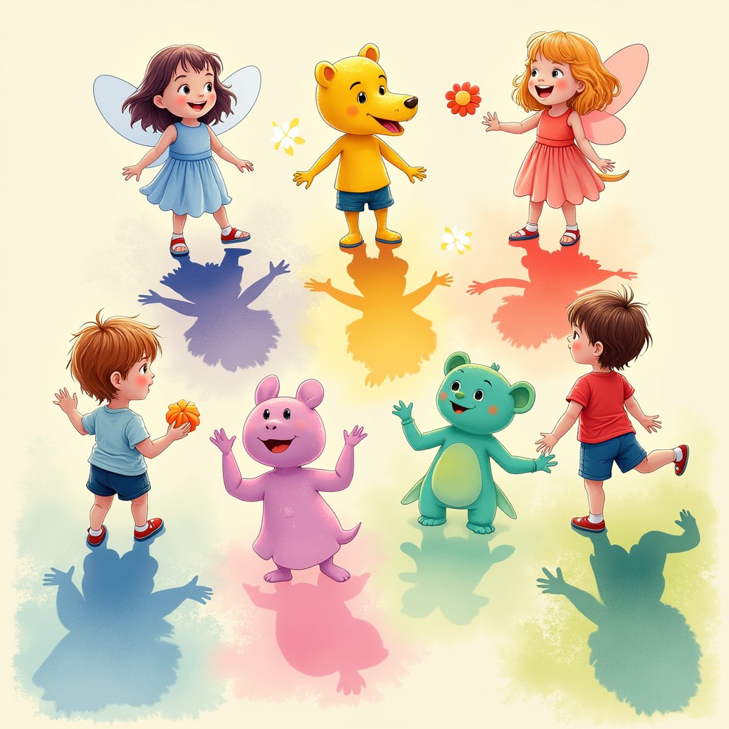 Free Magical Shadow Friends Image - Cartoon, Whimsical, Shadows ...