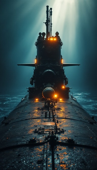 Submarine Reflection Free Submarine Emerges Mysteriously Image - Submarine, Underwater ...