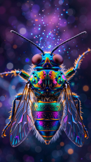 Free Glowing Rainbow Bug Image - Insect, Fantasy, Iridescent | Download ...