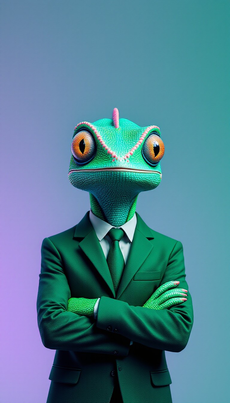 Free Corporate Chameleon Character Image - Chameleon, Business ...