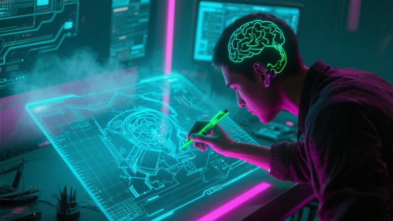 Neurotech Animation Free Neurotech Creative Flow Image - Cyberpunk, Holographic, Futuristic ...