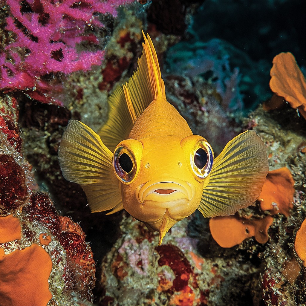 Free Curious yellow fish Image - Yellow, Fish, Coral | Download at ...
