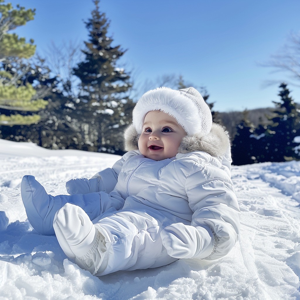 Cold Winter Baby Free Joyful winter baby Image - Winter, Baby, Snow | Download at StockCake