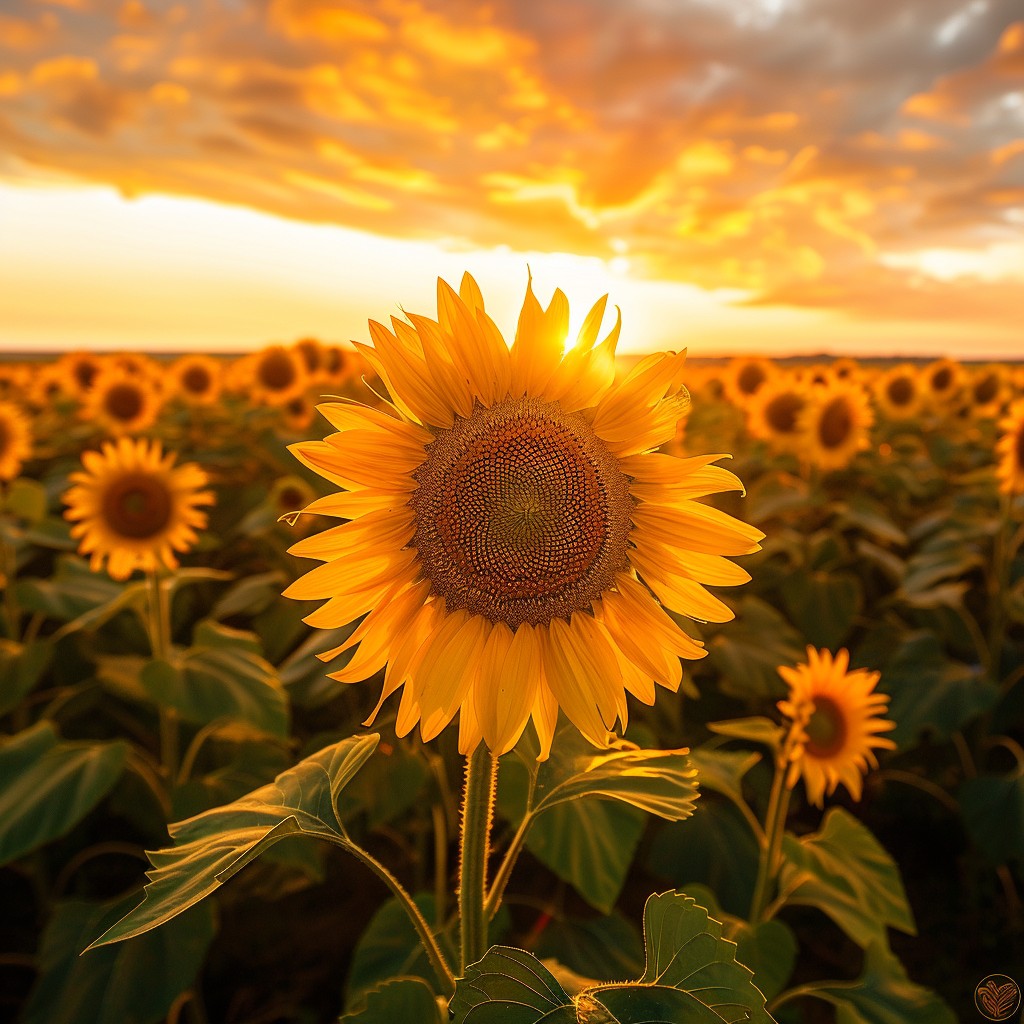 Free Sunset Sunflower Field Image - Sunflower, Sunset, Field | Download ...