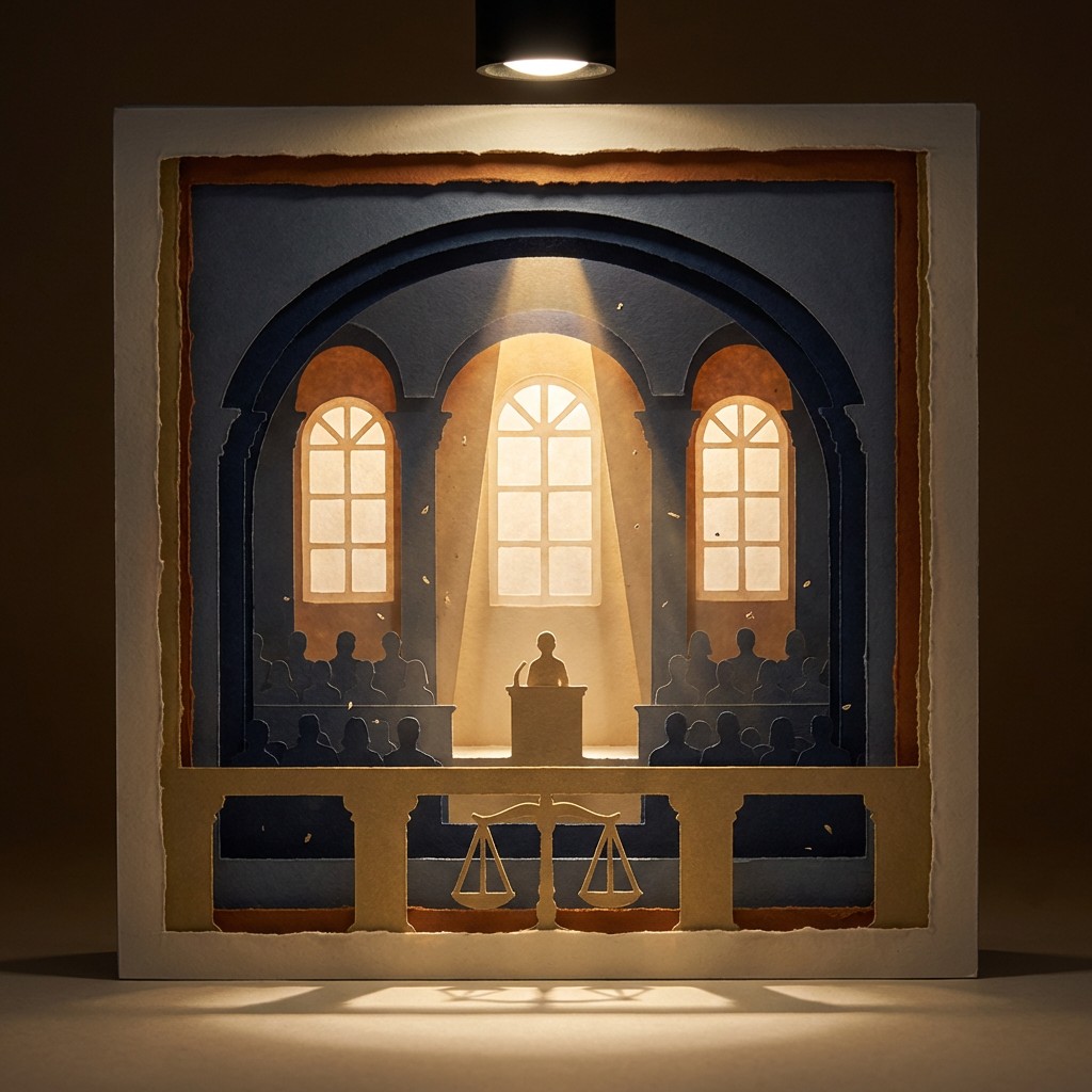 Free Courtroom Shadow Box Image - Papercraft, Diorama, Courtroom ...
