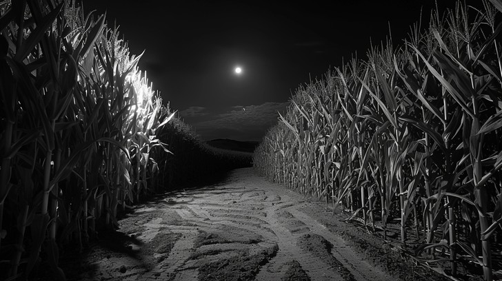 Free Moonlit Cornfield Path Image - Moonlight, Cornfield, Night ...