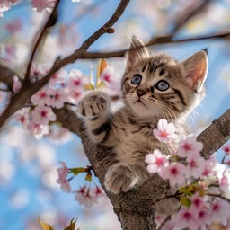 Free Kitten Among Blossoms Image - Kitten, Blossoms, Pink | Download at ...