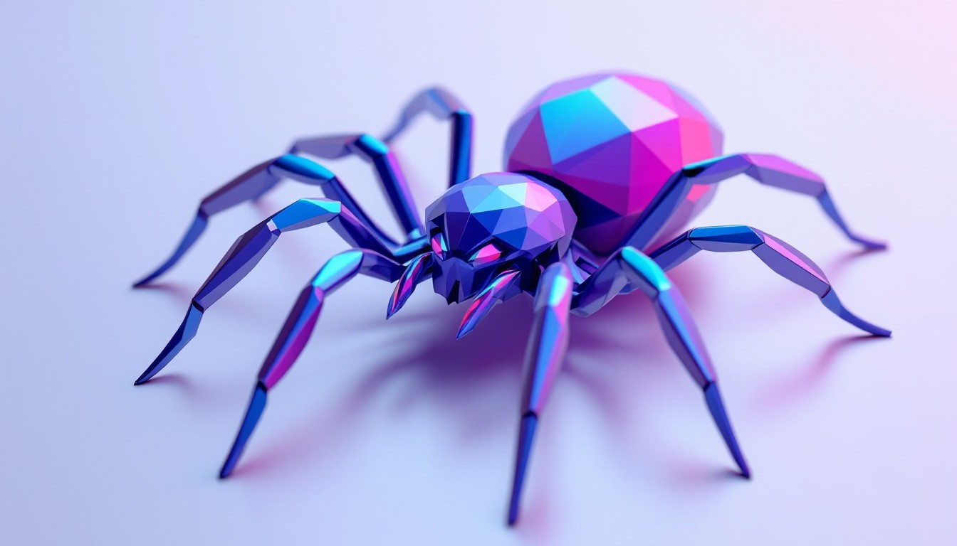Free Crystalline Spider Art Photo - Geometric, Spider, Purple ...