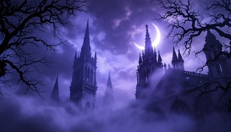 Free Moonlit Gothic Cathedral Image - Gothic, Cathedral, Moon ...