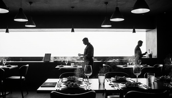 Free Culinary shadows play Image - Restaurant, Kitchen, Monochrome ...