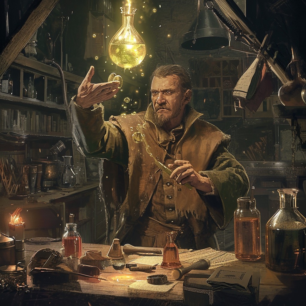 Free Alchemist at Work Image - Alchemist, Laboratory, Potions ...