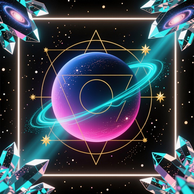 Cosmic Simple Design Free Cosmic Geometric Harmony Image - Geometry, Astronomy, Minimal ...
