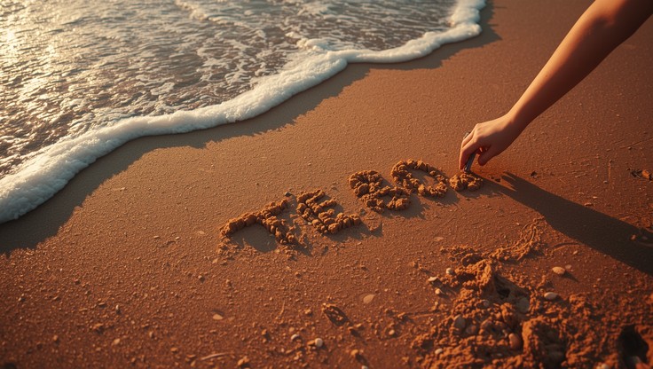Free Words On Sand Image - Beach, Sand, Sunset | Download at StockCake