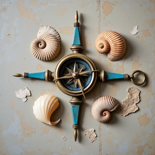 Free Maritime compass arrangement Image - Compass, Seashells, Nautical ...
