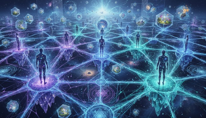 Free Luminous Network Beings Image - Network, Ethereal, Silhouettes ...