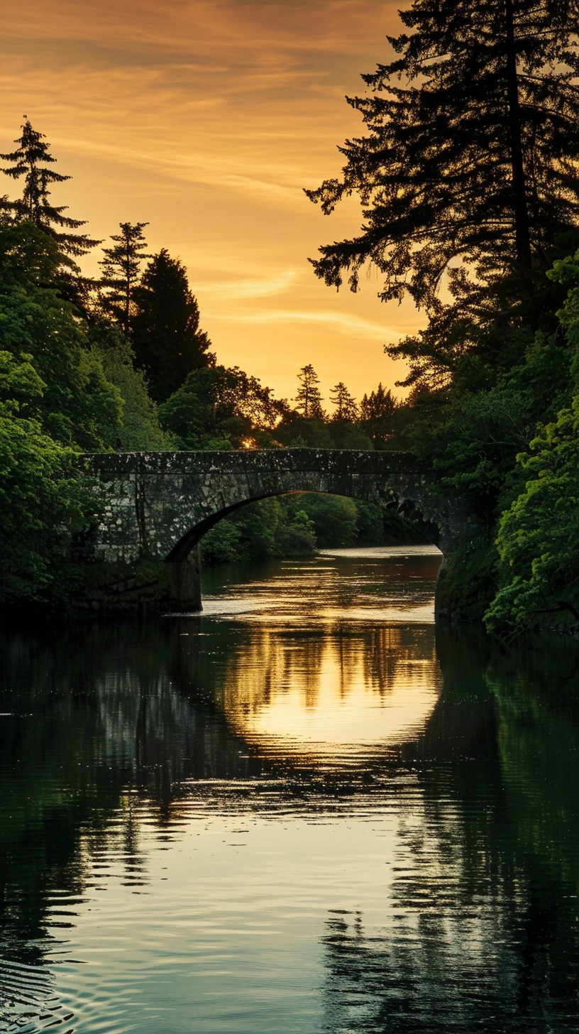 Free Sunset Bridge Reflection Image - Sunset, Bridge, Reflection ...