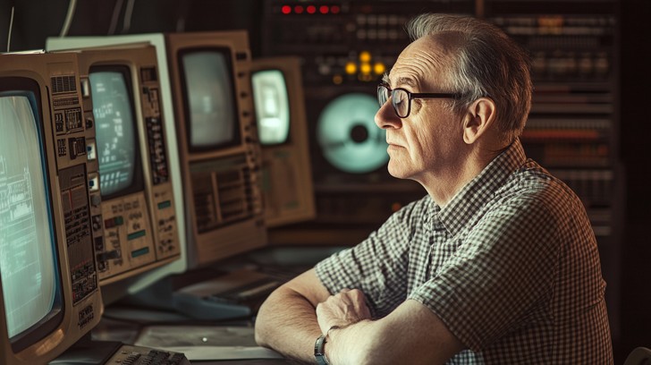Person Monitor Computer Free Man monitoring computers Image - Elderly, Technology, Computers ...