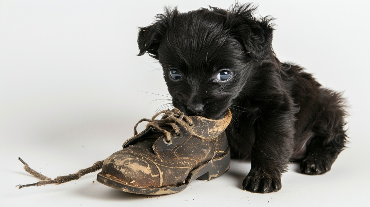 Dogs Ripping Shoes Free Puppy Bites Shoe Image - Puppy, Black, Shoe | Download at StockCake