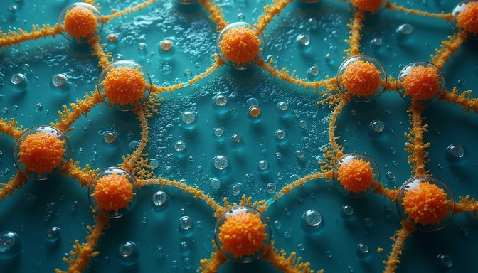Nodes Beautiful Free Microscopic Amber Nodes Image | Download at StockCake