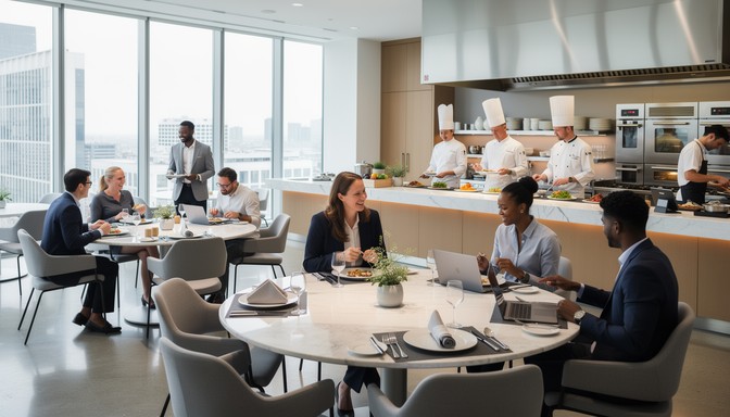Workday Kitchen Free Gourmet Office Lunch Image - Cafeteria, Office, Dining | Download ...