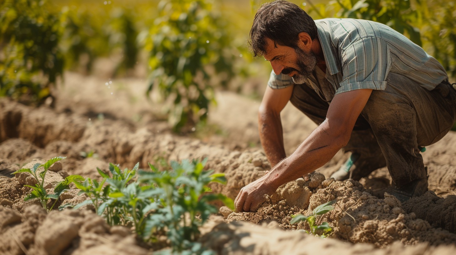 Free Man Tending Crops Image - Farming, Agriculture, Man | Download at ...