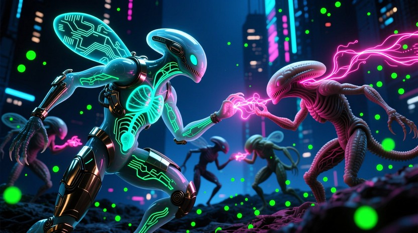 Free Neon Alien Intelligence Image | Download at StockCake